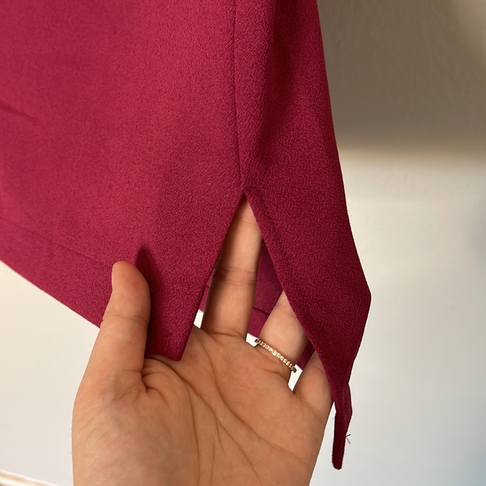 1. State Ruched Detail Tie Sleeve Blouse In Plumberry - Picture 7 of 13